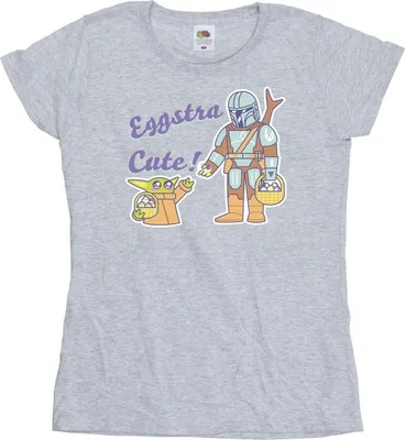 Obrázek produktu pro Star Wars - Dámské tričko "The Mandalorian Eggstra Cute" BI43462 (XL) (Grey)