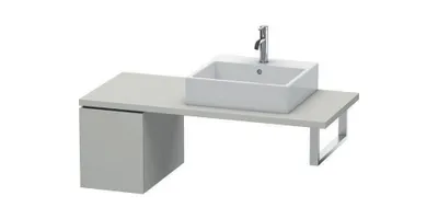 Produktbild von Konsolenunterschrank L-CUBE 400x320x547mm weiß supermatt weiß supermatt