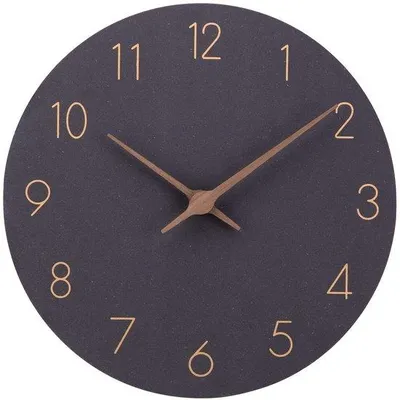 Obrázek produktu pro Nástěnné hodiny z MDF, tichá moderní designová 25cm křemenná nástěnná hodina na baterie, dobře čitelné, vhodné do obývacího pokoje, kuchyně, ložnice, kanceláře i školy (černé, 25 cm)