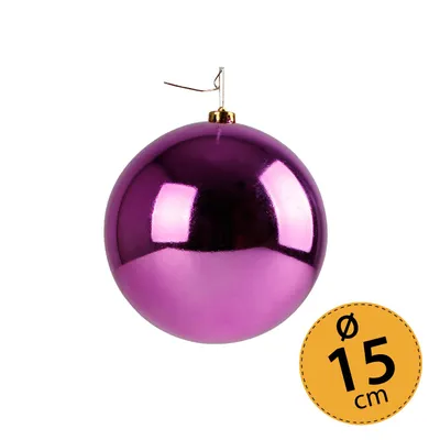 Produktbild von Christbaumkugel Weihnachtskugel ⌀ 15 cm Baumschmuck Deko-Kugel lila glänzend
