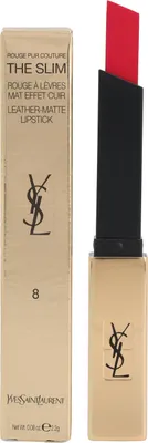 Produktbild von Yves Saint Laurent Lippenstift Lip Make-Up Rouge Pur Couture The Slim Leather - Matná rtěnka 8 Contrary Fuchsia