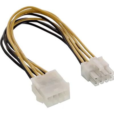 Produktbild von INLINE Strom Verlängerung intern Netzteil zu Mainboard 8pol. Stecker / Buchse 0.2m
