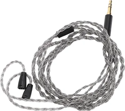 Obrázek produktu pro Postříbřený měděný kabel pro sluchátka, 3,5 mm stereo zástrčka, náhradní zvukový kabel 1,2 m pro IE80 IE8i IE80i IE8, s kompatibilními rozhraními