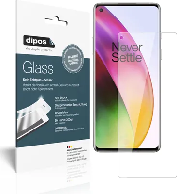 Produktbild von 2x Schutzfolie für OnePlus 8 Pro - Anti-Shock 9H Folie dipos Glass Kunststoffglas