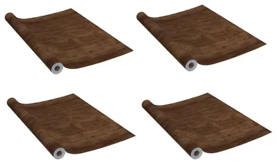 Obrázok produktu pre vidaXL Samolepiace fólie na dvere 4 ks. Tmavý dub 210x90 cm PVC