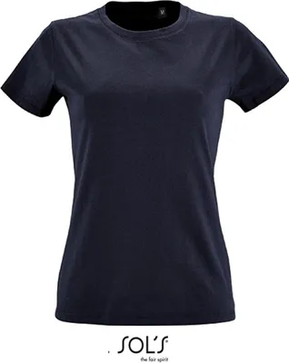 Produktbild von SOLs 02080 | Damen Round Neck Fitted T-Shirt Imperial - Farbe: French Navy - Größe: XL