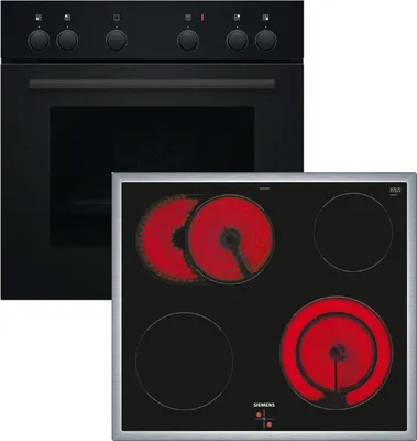 Produktbild von Siemens EQ110KAFBE Einbau-Herd-Set, HE010FBA1 + EA64RGNA1E, Einbau-Herd, Elektro-Kochfeld