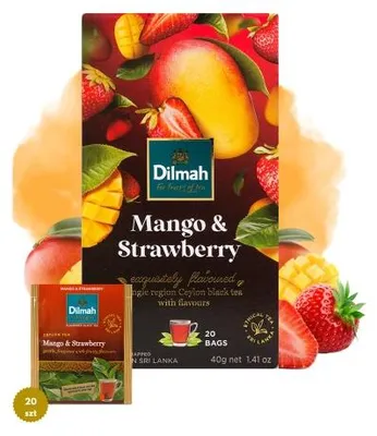 Obrázek produktu pro Dilmah Ovocný čaj Mango a jahoda 20 sáčků