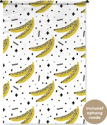 Produktbild von MuchoWow® Wandteppich Wandbehang Obst - Bananen - Muster 120x180 cm Tapisserie Dekoration Wandtuch - Schlafzimmer - Dekorationen für das Haus