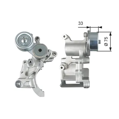Produktbild von GATES T39271 Spannrolle Keilrippenriemen 75mm für TOYOTA LAND CRUISER (KDJ12, GRJ12) LAND CRUISER 90 (J9) LAND CRUISER 150 (KDJ15, GRJ15) 4 RUNNER
