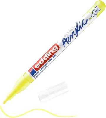 Obrázek produktu pro Akrylový popisovač edding 5300 jemný neonově žlutý balení po 10 kusech
