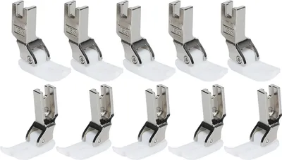 Imagen del producto de 10 piezas de prensatelas, accesorios para manualidades, máquina de coser industrial, accesorios de plástico, modelo T350