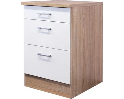 Obrázok produktu pre Kuchynská skrinka dolná sošuplíkmi Flex-Well Samoa šírka 60 cm biela