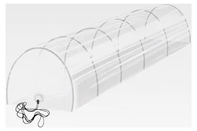 Produktbild von Folientunnel Pflanzenschutzhaube 300x45x45cm 8-Draht-PE-Folie Winter Frostschutz für Balkonblumen und Gemüsebeete