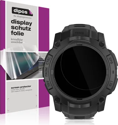 Produktbild von 6x Schutzfolie für Garmin Instinct 3 AMOLED Tactical Edition 50mm klar Displayschutzfolie Folie Display Schutz dipos