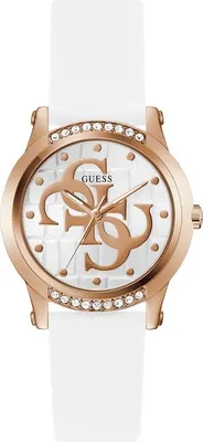 Produktbild von Guess Damenuhr Annette Roségold Weiß mit 36mm Gehäusedurchmesser und 18mm Armbandbreite