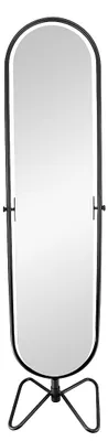 Produktbild von Drehbarer Standspiegel auf Metallfuß – Breite 40 x Höhe 169 cm – Schwarz – ASATU