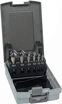 Produktbild von Kegelsenker-Satz DIN 335 C 90 6,3-20,5 mm HSS-Co TiAlN 6-teilig Kunststoffkassette