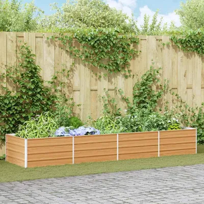 Obrázek produktu pro Maison Exclusive – vyvýšený záhon světle hnědý 320 x 80 x 45 cm, pozinkovaná ocel