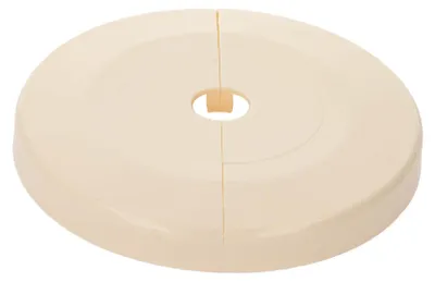 Produktbild von tecuro Scharnierrosette Ø 12 mm x Ø 85 mm x 8 mm - Kunststoff ABS weiß
