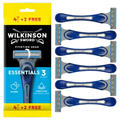 Image de Rasoir Wilkinson Extra3 Essentials, coffret de 4 + 2, soit 6 rasoirs