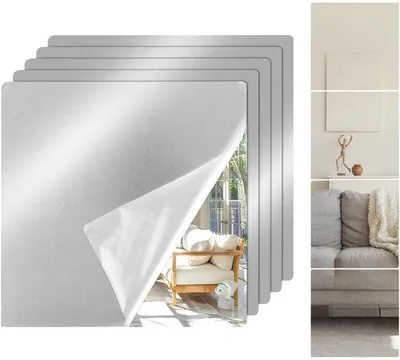 Produktbild von Flexibler Plakspiegel 20 x 20 cm Acryl Selbstklebend Decorativer Dekorationspapierhänger