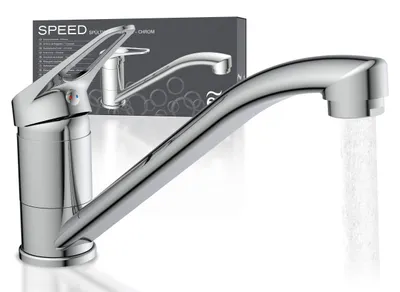 Produktbild von eisl Küchenarmatur SPEED, 360° schwenkbarer Wasserhahn Küche, Mischbatterie Küche, Chrom