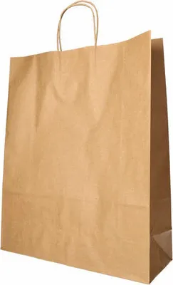 Produktbild von 125x Papiertragetaschen mit Papierkordel Kordeltasche 40 x 32 x 12 cm braun