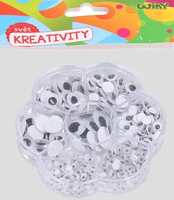 Obrázok produktu pre Pohyblivé samolepiace oči 10x10 cm, rôzne veľkosti