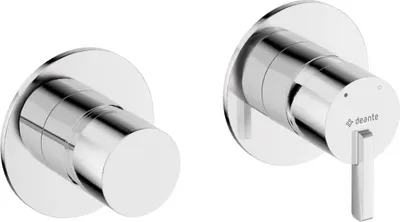 Productafbeelding van Chroomkleurige, inbouw douchekraan met douchekeuzehendel, messing, 110x190x220 mm, keramische cartridge van 35 mm