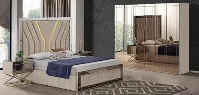 Zdjęcie produktu dla Ekskluzywny, 4-elementowy zestaw do sypialni o ponadczasowym designie