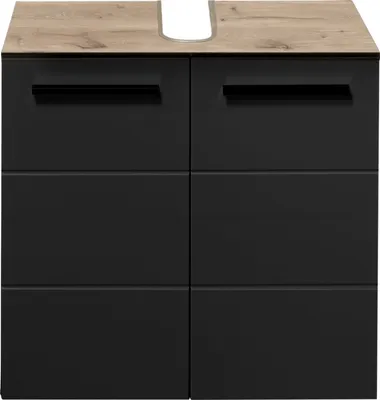 Produktbild von Bega BBK Vista Waschbeckenunterschrank Holzwerkstoff Schwarz matt
