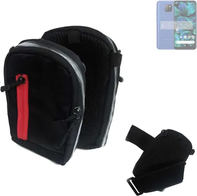 Produktbild von K-S-Trade Outdoor Gürteltasche Holster Umhängetasche kompatibel mit General Mobile GM 20 schwarz Handy Tasche Case travelbag Schutz Hülle Handy