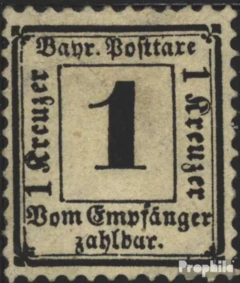 Produktbild von Briefmarken Bayern 1870 Mi P2X mit Falz Ziffer