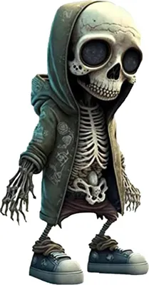 Produktbild von Totenkopf-Figur aus Kunstharz-Halloween-Sammlerstück, gotische Dekoration