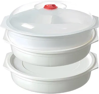 Produktbild von Famanu Mikrowellengeschirr mit Deckel - 3 Fächer - Set von 3