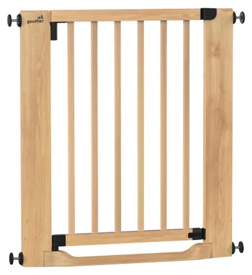 Produktbild von GEUTHER Easylock Flat Step Holz Treppen- & Türschutzgitter | Natur | 71–79 cm | Ohne Bohren | Flacher Tritt | Auto-Close | EN 1930