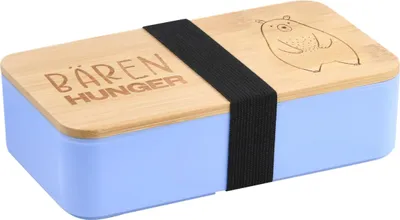 Immagine prodotto di KESPER Scatola per il pranzo blu, bambù, plastica 18,5x10,5x5cm