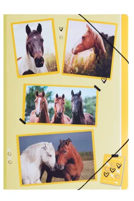 Produktbild von Pagna Gummizugmappe A3 PP xoxo Horse 3 Einschlagklappen