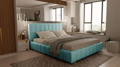 Produktbild von ADIDAR Sporting Polsterbett 140x200cm Doppelbett Holzrahmen Seledin – Magic Velvet 2227 - mit Lieferung nach Hause