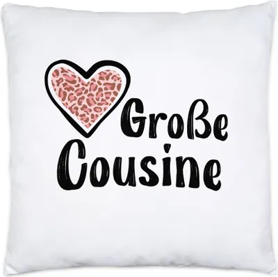 Produktbild von Große Cousine Kissen Love Beschützerin Liebe Familie Spaß Freude Cousinen Geborgenheit Zusammenhalt