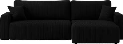Produktbild von Ecksofa Austin 244x145 cm Cord Schwarz Poso 135
