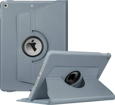 Produktbild von Fintie Hülle für iPad 10.2 Zoll 9.Generation / 8. Gen / 7. Gen (Modell 2021/2020/2019) mit Pencil Halter - 360 Grad Rotierend Stand Schutzhülle Cover mit Auto Schlaf/Wach Funktion, Blaugrau