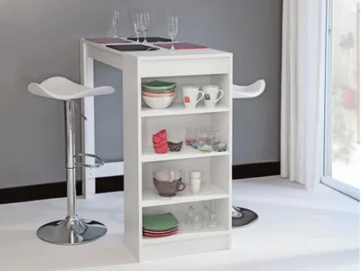 Produktbild von Bartisch Weiß, 115 x 50 x 102.7