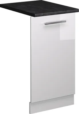 Image de Façade de lave-vaisselle Vicco Fame-Line Blanc Haute brillance 45cm , PT Anthracite, Model 54603
