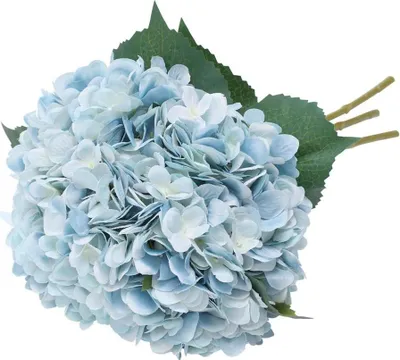 Produktbild von 5 Stück künstliche Hortensien blau