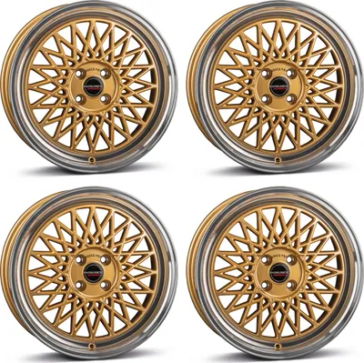 Image de 4 jantes Borbet B 7,0 x 17 ET25 4x100 GOLDP pour BMW Série 3 4x100 GOLDP pour BMW Série 3 Jantes en aluminium