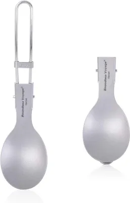 Obrázek produktu pro Titanový set příborů "Klapplepel Spork" - ultralehký a přenosný outdoorový příbor pro kempování a cestování