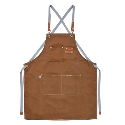Produktbild von Clayre & Eef Küchenschürze 63x75cm Braun Polyester