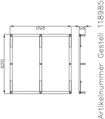 Produktbild von Hoesch Muna Untergestell für Quadratduschwanne 1000 mm - 118985